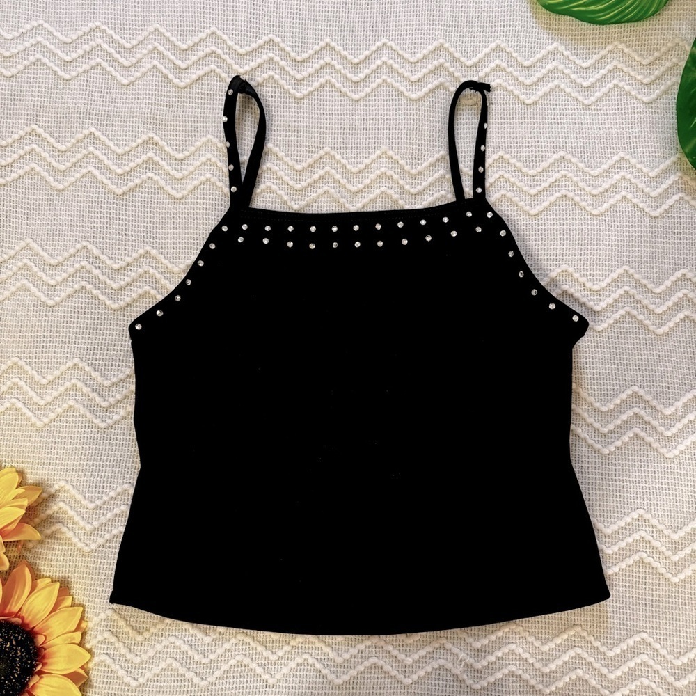 Women’s Studded Tank Top Black | Small
